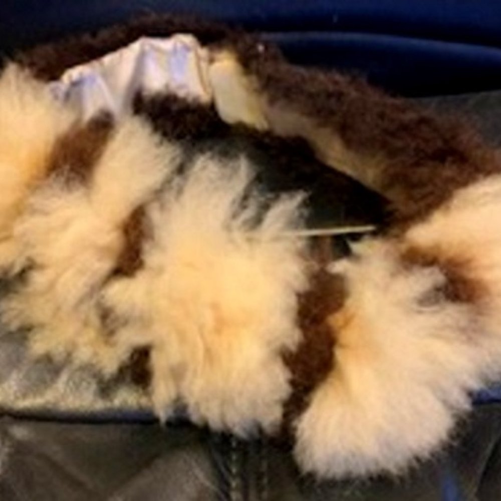 Winter Women's Headband Faux Fur Brown/Beige 23" x 2"
